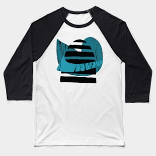 abstract blue and black Baseball T-Shirt